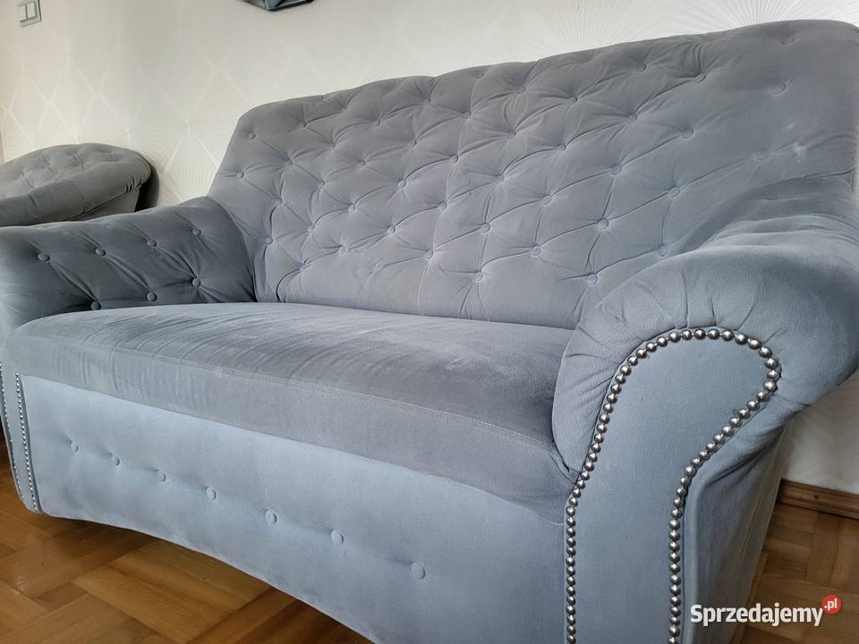 Sofa kanapa dwuosobowe KLER szara tapicerowana Lublin sprzedam