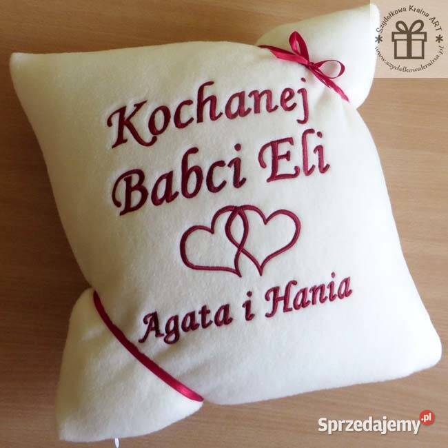 Prezent BABCI dzień DZIADKA poduszka z napisem Toruń