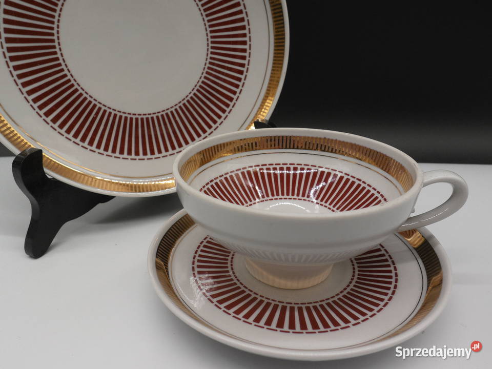 Zestaw śniadaniowy trio porcelana Weisswasser Raszków