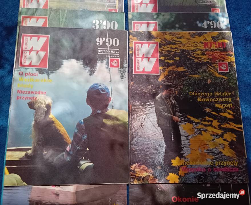 Miesięcznik Wiadomości Wędkarskie rocznik 1990 wielkopolskie Koźminek