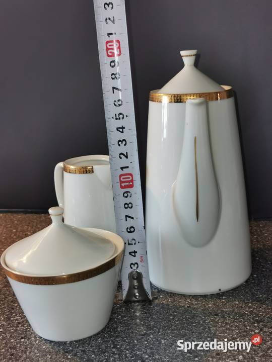 Zestaw kawowy EPIAG Prześliczny delikatny Porcelana i szkło Piastów