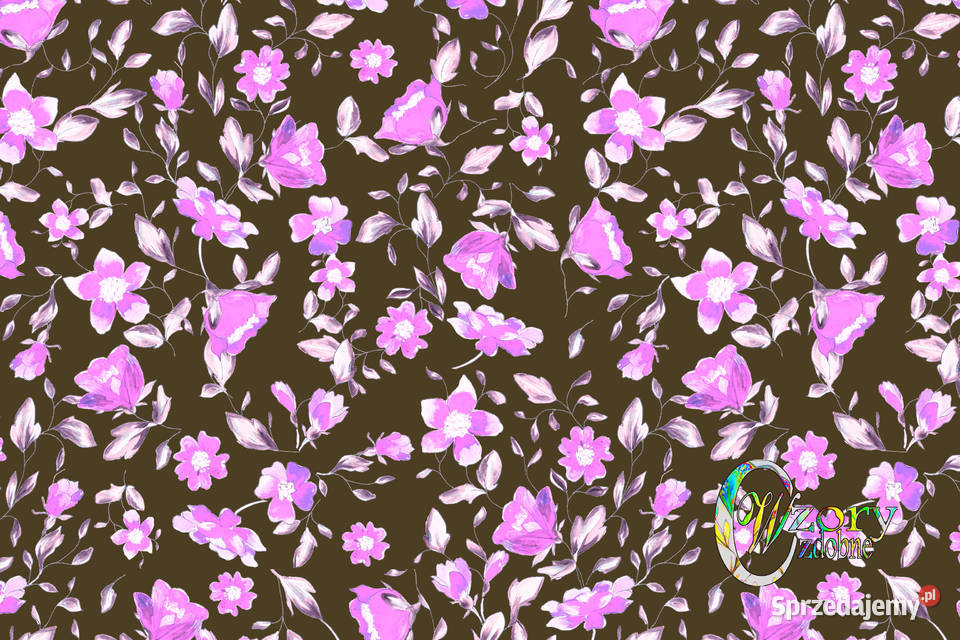 Tkanina z wydrukowanym wzorem Painted flowers Moda i Styl Poznań