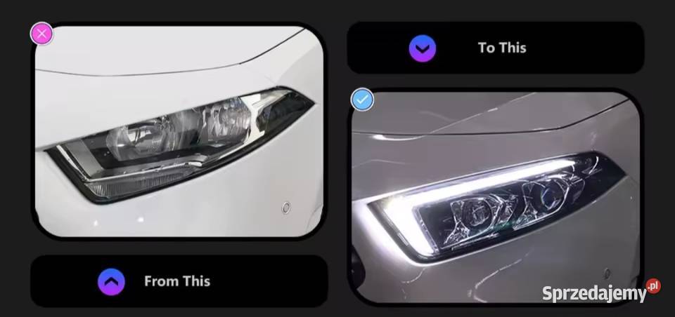 NOWE lampy przednie lampa przód Mercedes A klasa Bełchatów