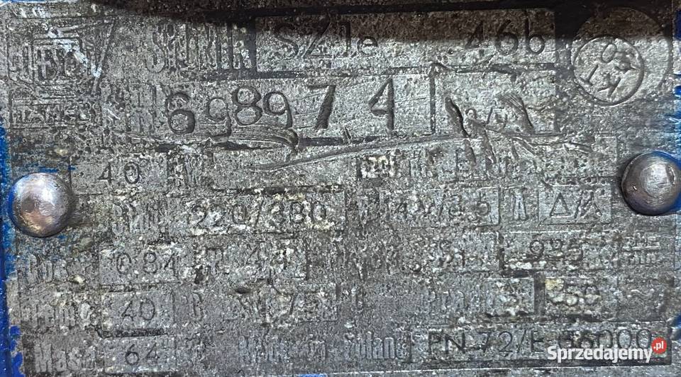silnik elektryczny 4kW 930obr Tamel SZJe 46 b kujawsko-pomorskie Pigża