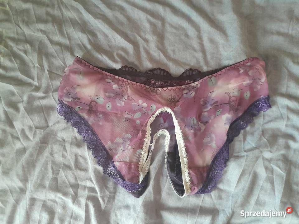 Męskie seksowne majtki bikini figi kwiatowy haft