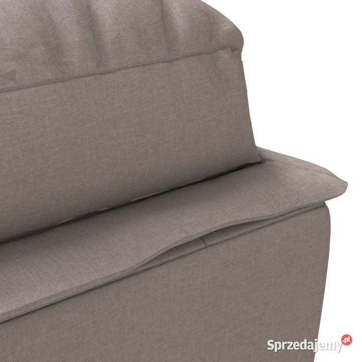 Szezlong z poduszkami taupe tapicerowany tkaniną Warszawa sprzedam