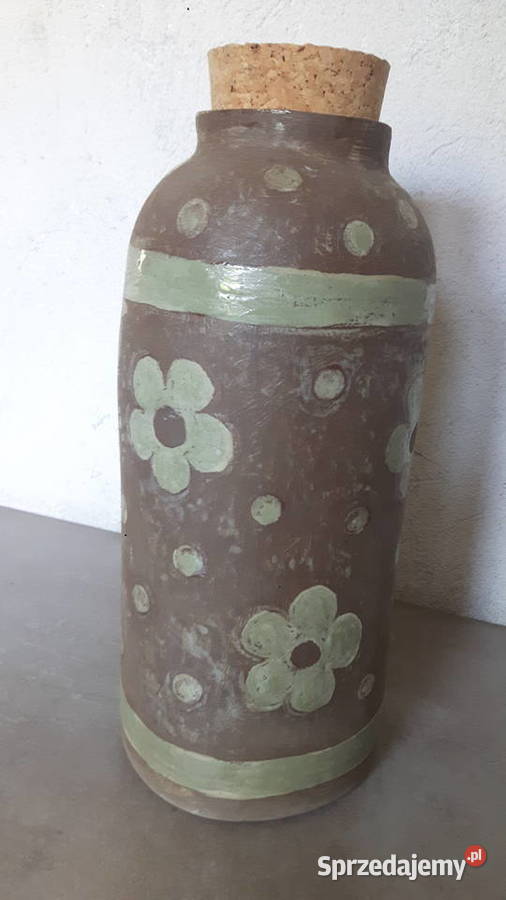 Butelka ceramiczna ręcznie wykonana Rękodzieło Otwock