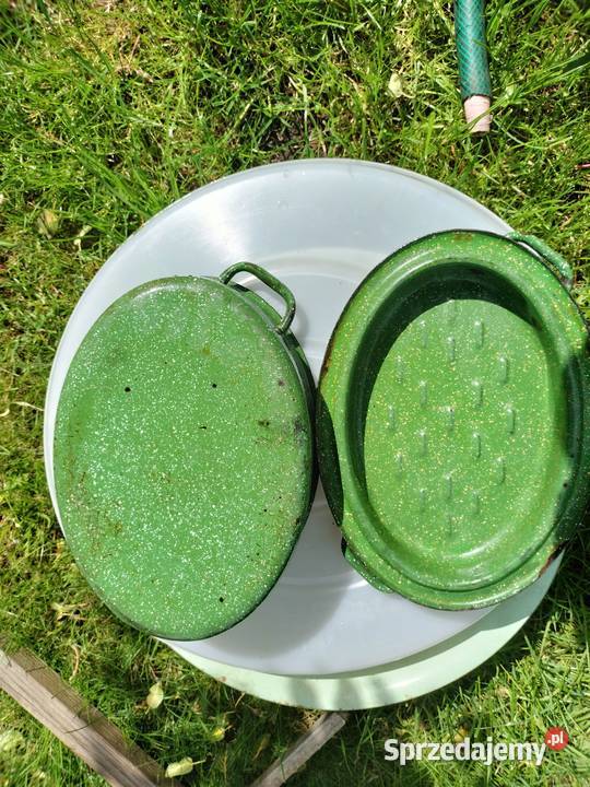 Brytwanka zielona emaliamała używana gęsiarka Choszczno