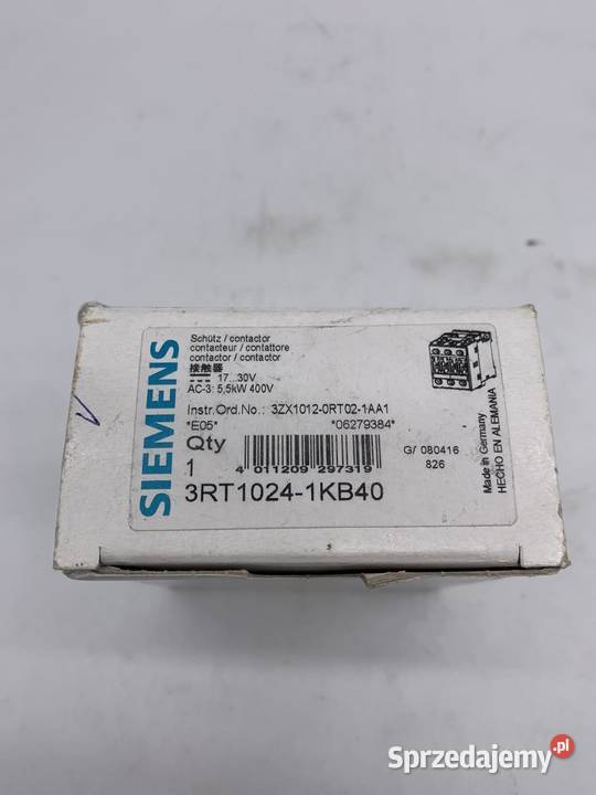 Siemens 3RT10241KB40 Stycznik