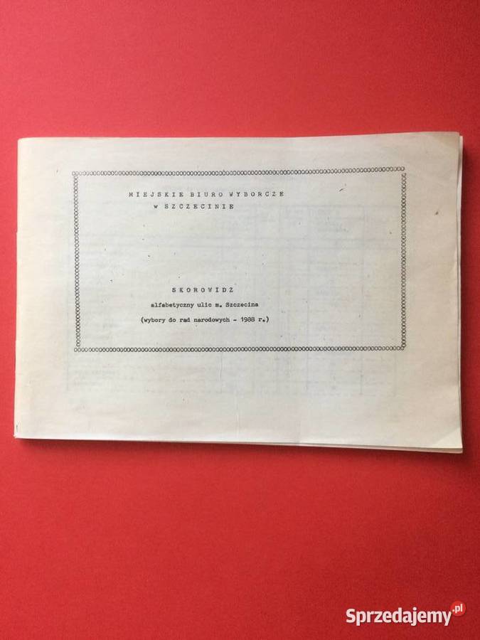 355 Skorowidz Ulic Szczecina Na Wybory Do Rad Szczecin