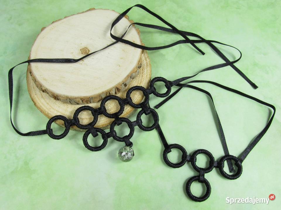 Naszyjnik bransoletka komplet zestaw czarny śląskie Katowice