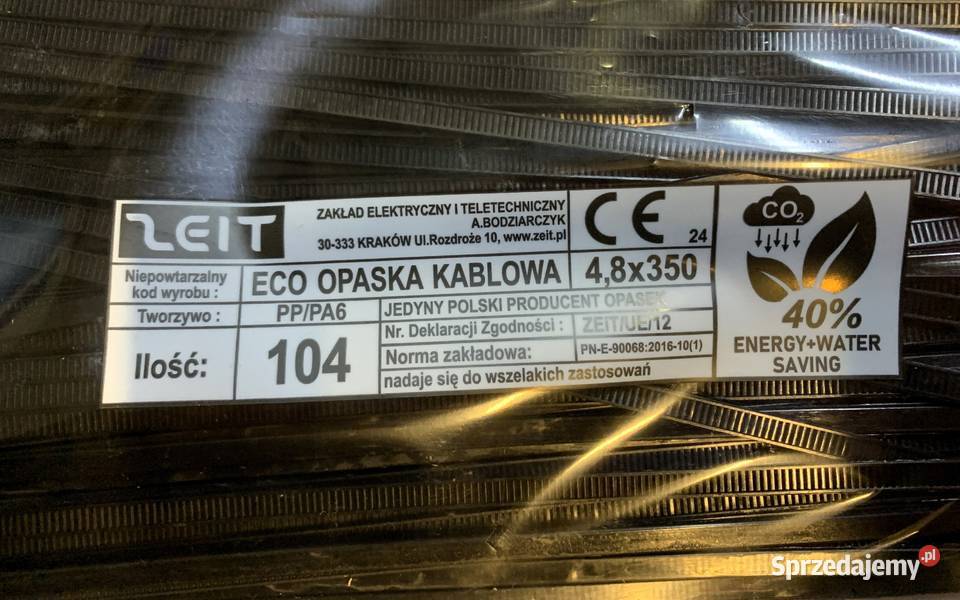 MOCNE TRYTYTKI OPASKI KABLOWE ZACISKOWE 48x350mm Rolnictwo małopolskie Kamionna