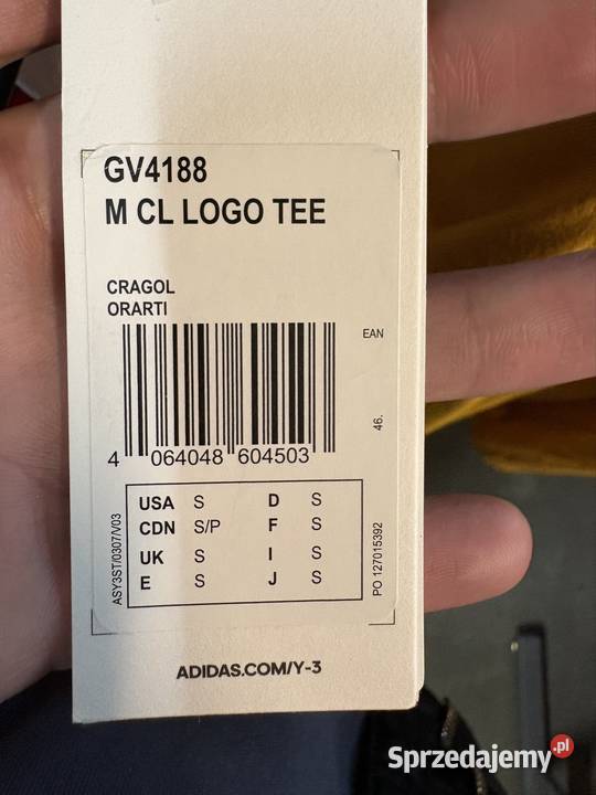 Y3 M CL LOGO TEE Rozmiar S Warszawa sprzedam
