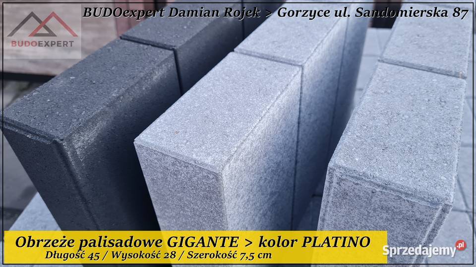 Obrzeże palisadowe gładkie nowoczesne GIGANTE Stalowa Wola sprzedam