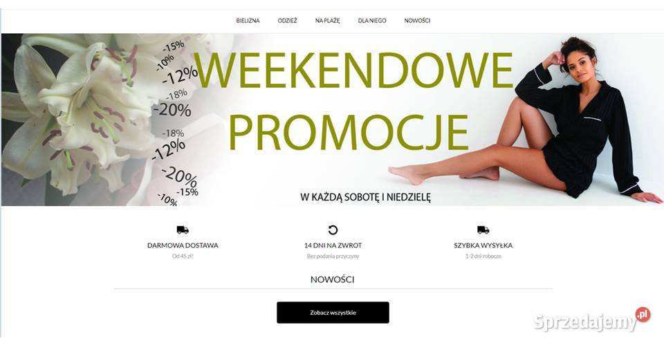 Sprzedam stronę WWW z działającym sklepem Warszawa