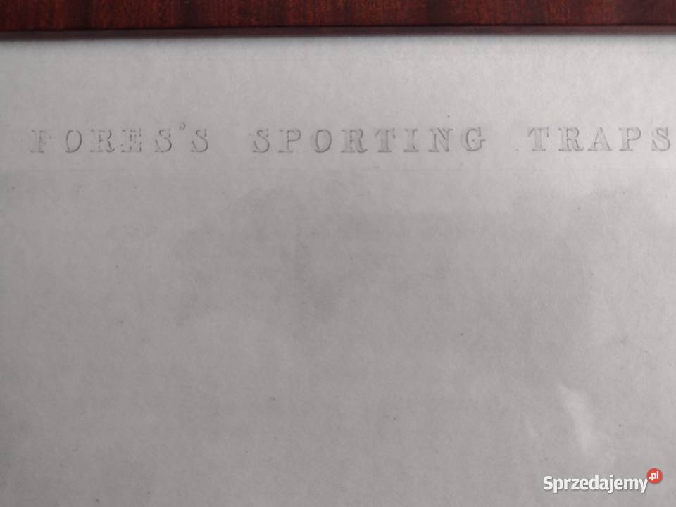 Litografia szkłem Foress Sporting Traps Going to Antyki sprzedam