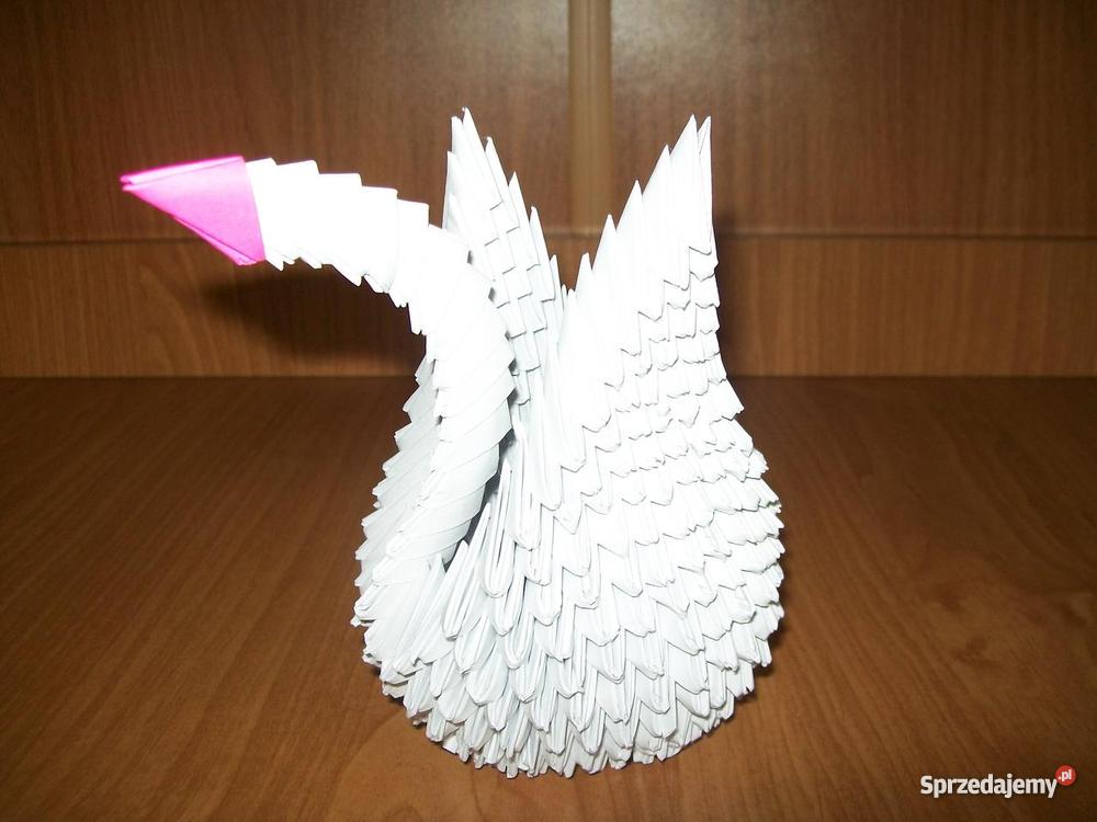 robiony łabędz origami 8 śląskie Skrbeńsko