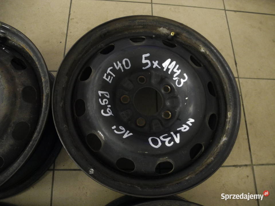 KOMPLET FELG STALOWYCH 16 5x1143 ET40 65J Trzebnica