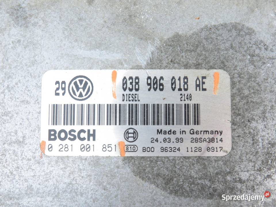 STEROWNIK VW GOLF IV 19 TDI 038906018AE osobowe