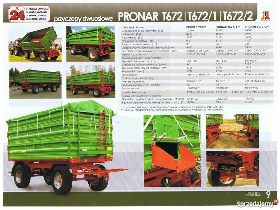 Przyczepa Pronar 8T 10T DOSTĘPNOŚĆ ZARAZ Z Toruń