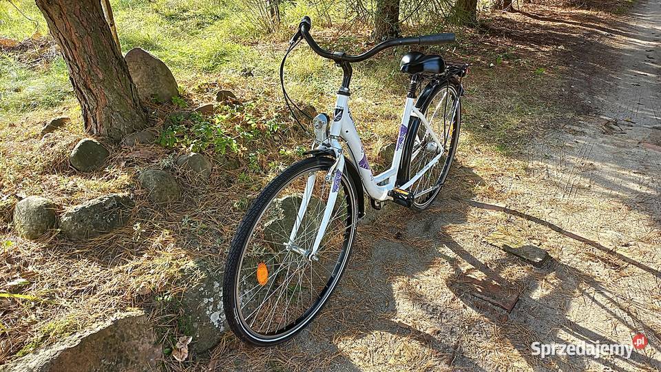 Rower Miejski Damski Vortex City 200 Łabędź Niska Rama 28 Wołów