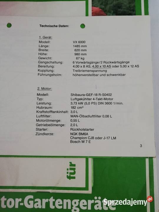 Traktordzik Jednoosiowy Viking VX6000 Agria Plug Raciąż