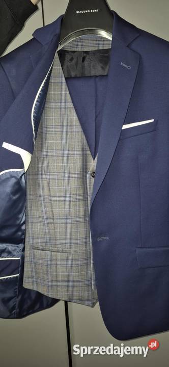 Garnitur męski Giacomo Conti Wełna Kompletny mazowieckie Warszawa
