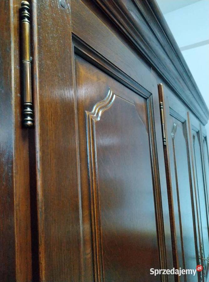 Solidna dębowa szafa 4drzwiowa lite drewno Białystok sprzedam