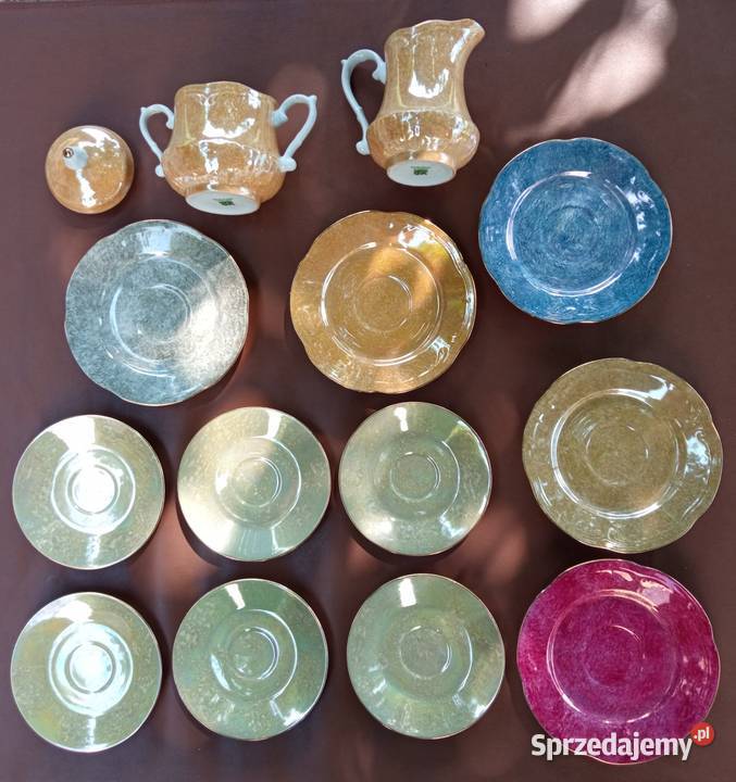 Kolorowy Zestaw porcelana Włocławek Chodzież PRL Jaworzno