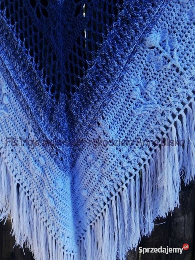 Chusta Ombre rękodzieło na szydełku NOWA Dla kobiet Skarżysko-Kamienna