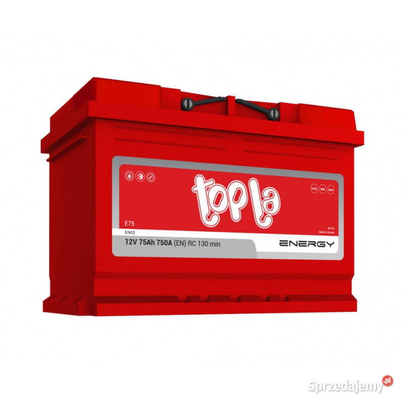 Akumulator rozruchowy 12V 75Ah 750A TOPLA Łopuszno