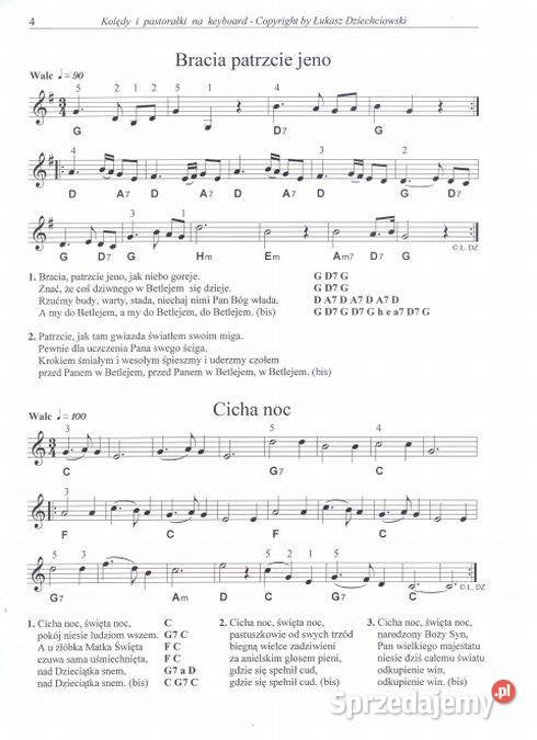 Polskie i angielskie kolędy i pastorałki słowa Instrumenty klawiszowe i MIDI Kraków sprzedam