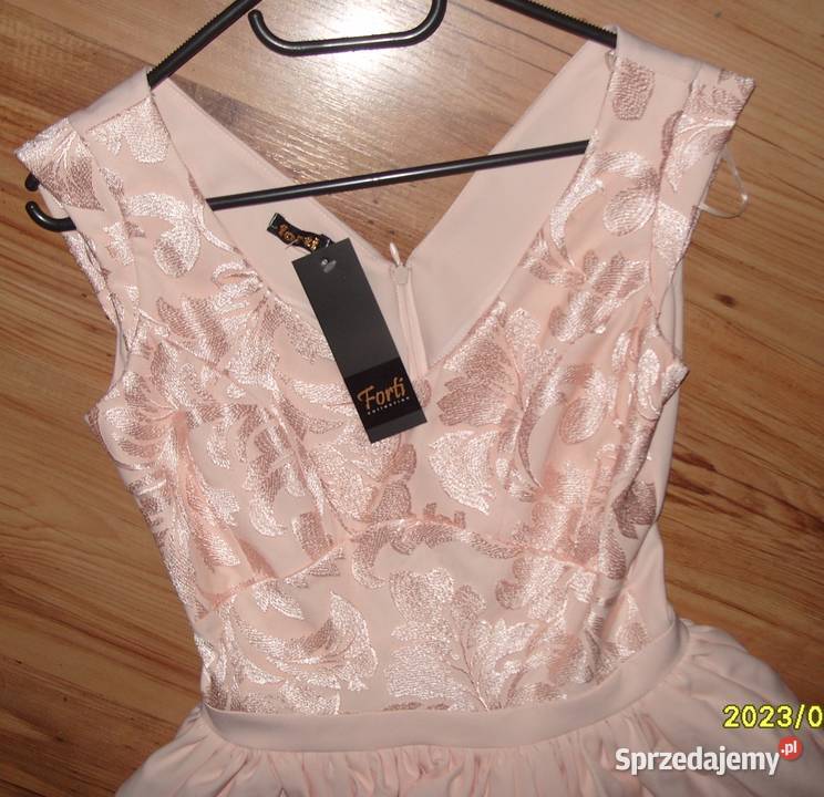 Morelowa Elegancka sukienka FORTI r3436 NOWA Rawicz