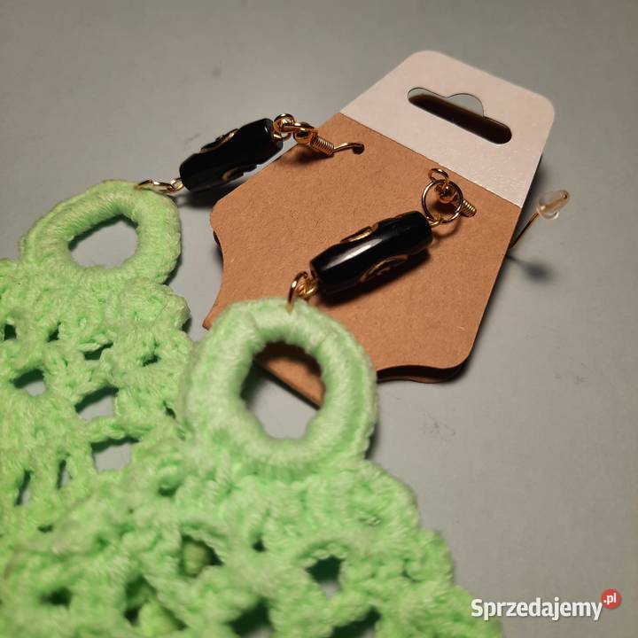 Kolczyki zrobione na szydełku Koszalin