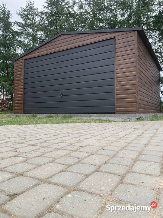 Garażgaraże blaszane 6x56x6 struktura drewna