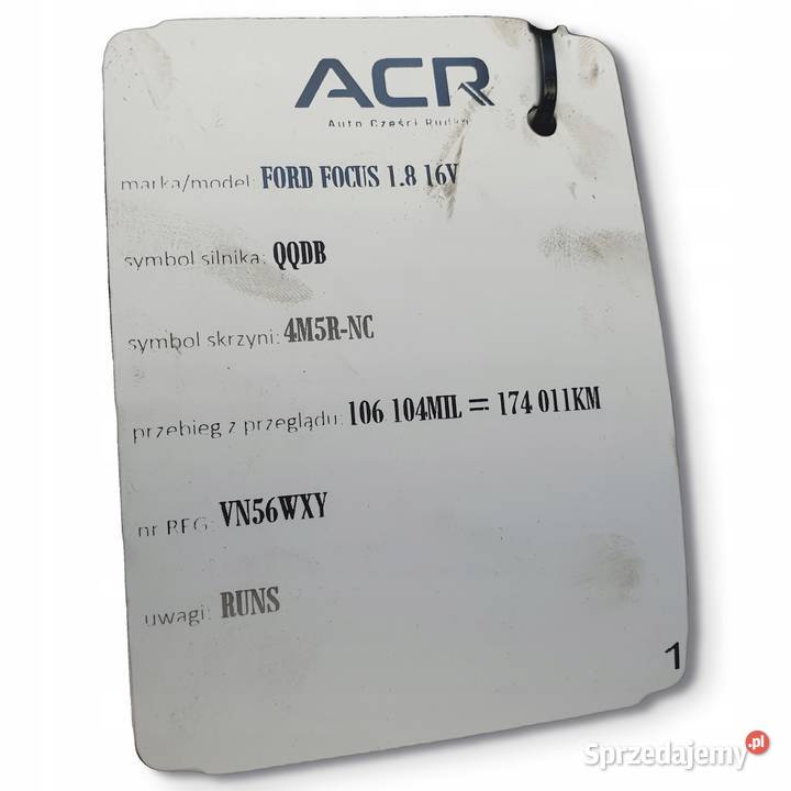 ALTERNATOR Ford C Focus MK2 18 16V Układ elektryczny silnika lubelskie Chełm