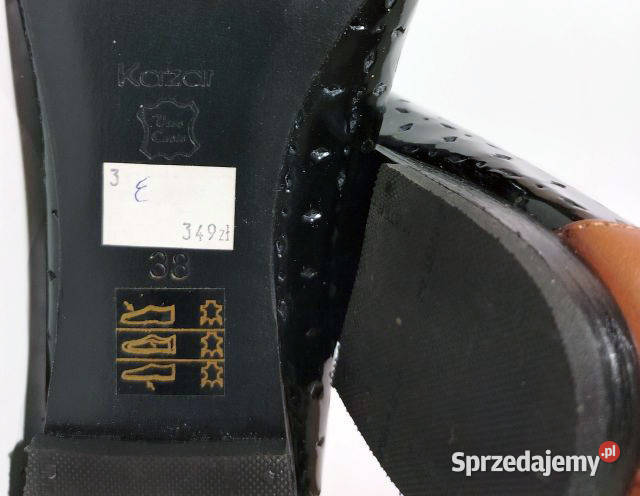 Kazar baleriny skóra lakier r 38 245 NOWE Kazar Gdańsk