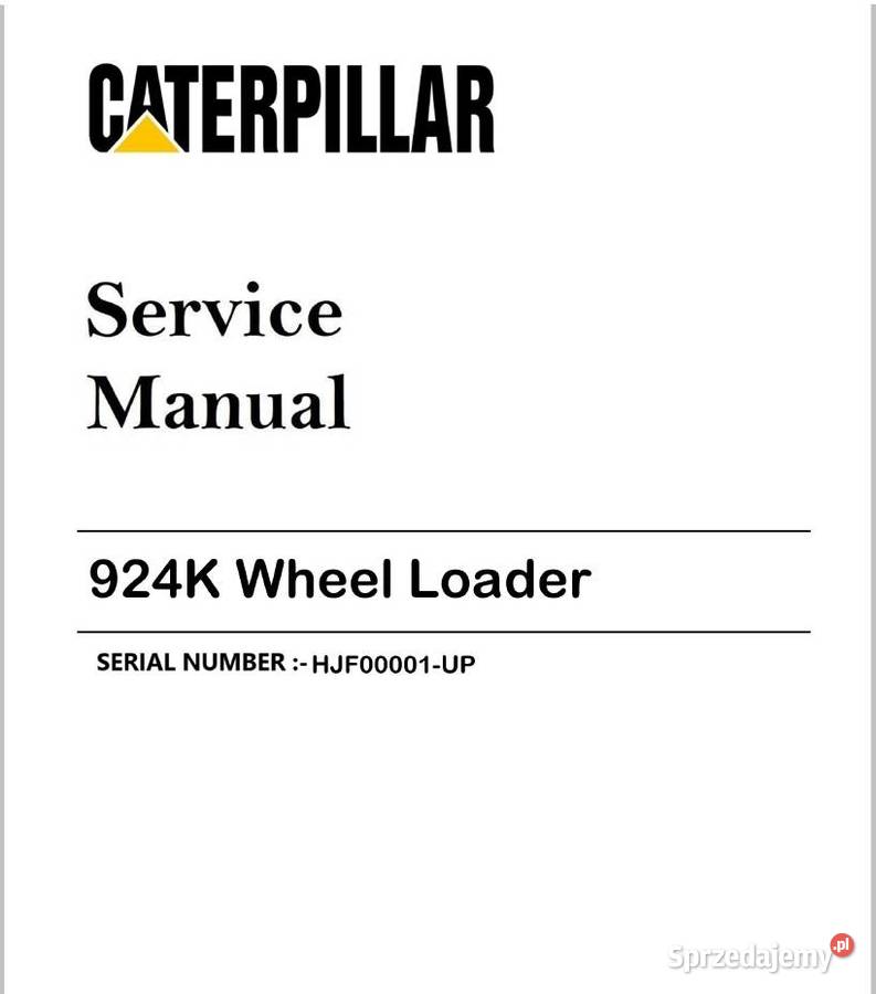 Cat 924 k Caterpillar instrukcja napraw ponad Gdańsk