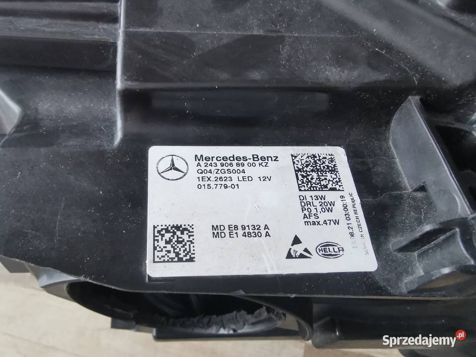 MercedesBenz EQB X243 FULL LED A 2439068900 KZ osobowe Pielgrzymka sprzedam