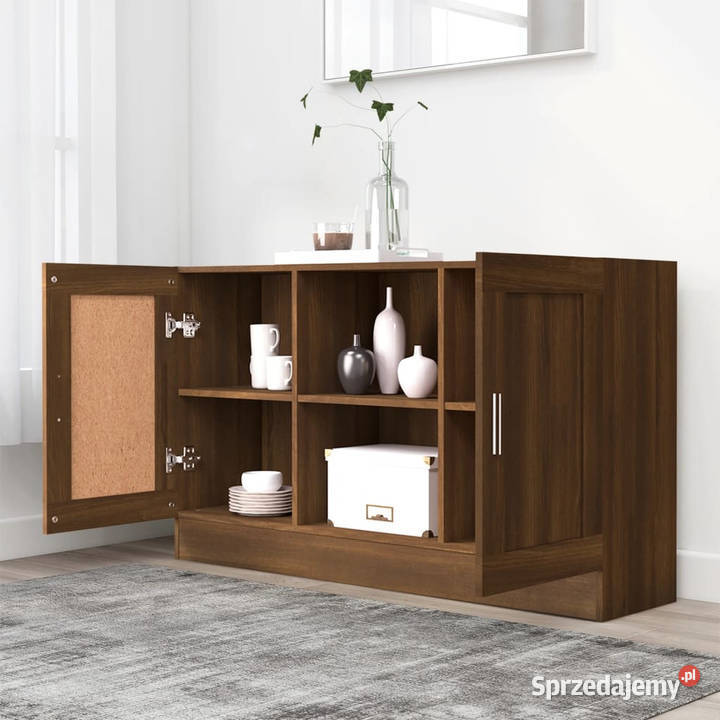 Komoda brązowy dąb 120x305x70 WM815626