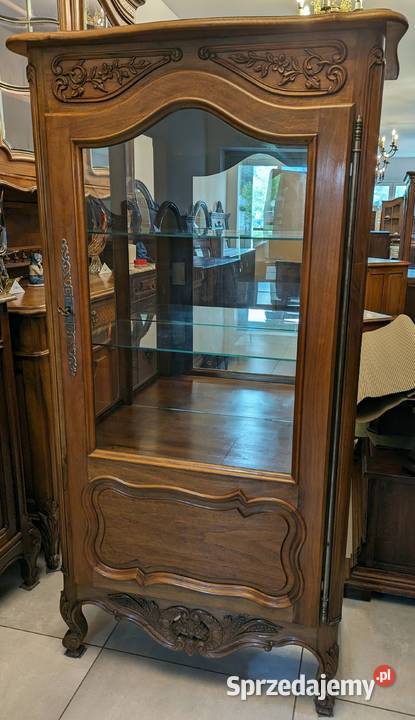 Wspaniała witrynaserwantka ludwikowska ciemny śląskie Dąbrowa Górnicza