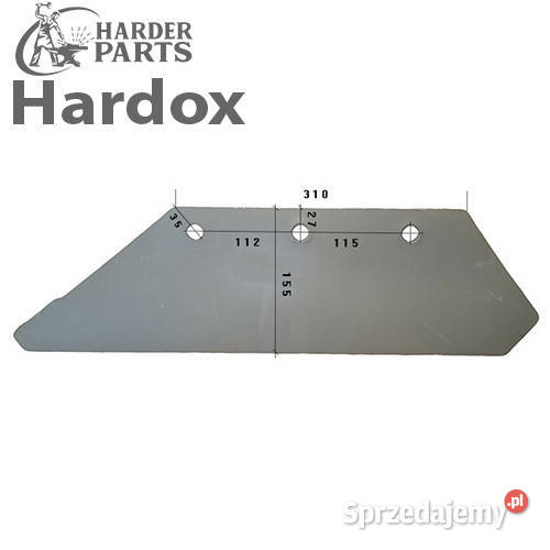 Lemiesz 300hektarów HARDOX 625103L części do