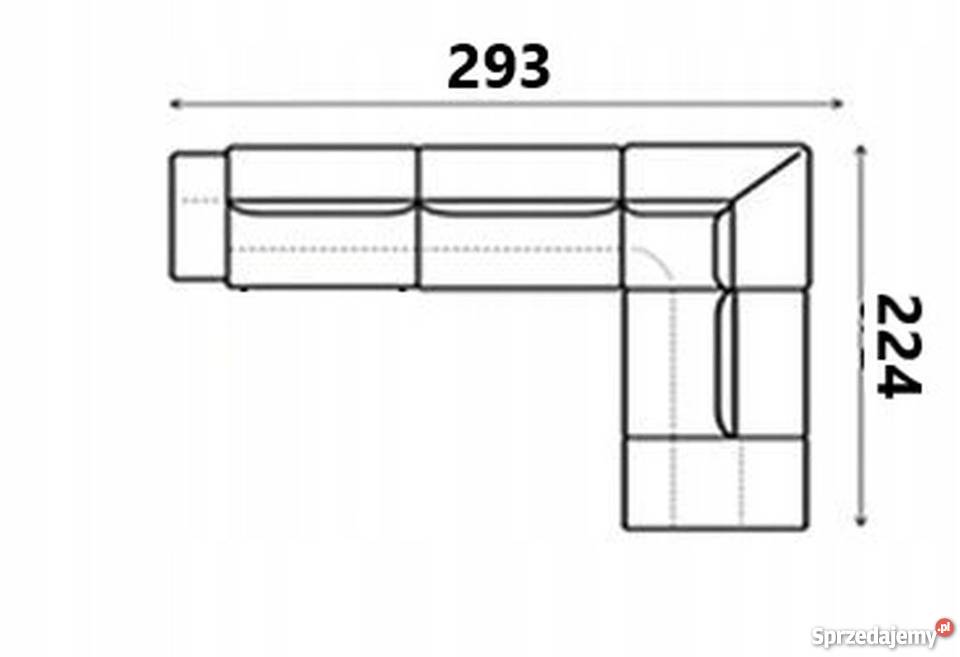Nowoczesny Skórzany Narożnik Skóra Tkaniny Wanat sprzedam