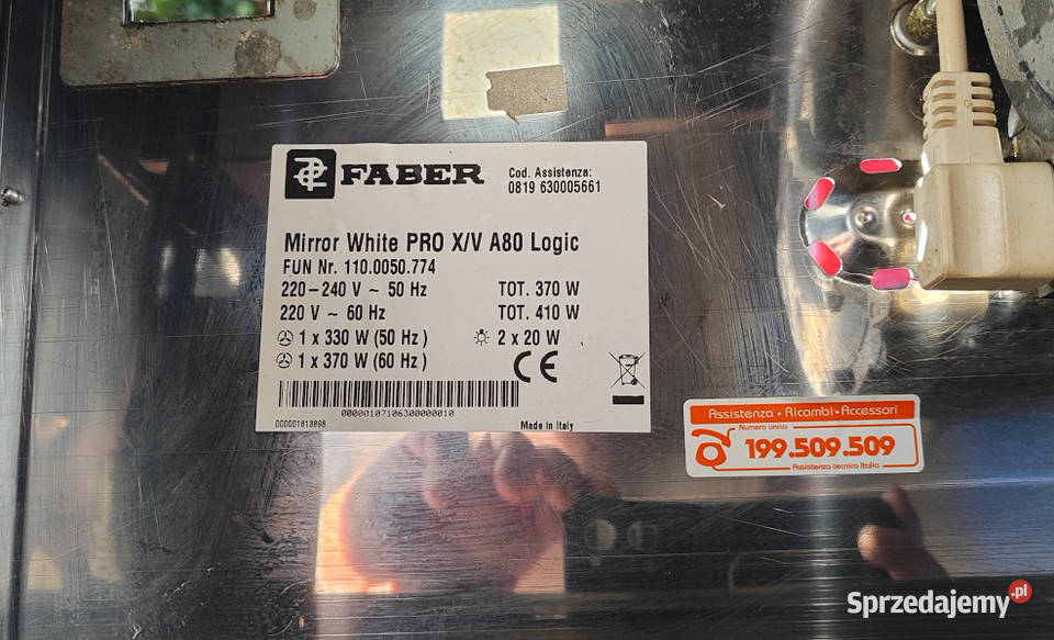 Okap kuchenny Faber Mirror Pro XV A80 Logic z Funkcja pochłaniacza mazowieckie Warszawa
