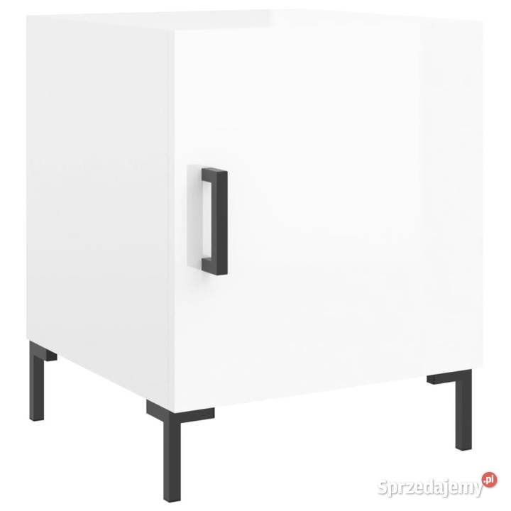 Szafki nocne 2 białe z połyskiem 40x40x50 Warszawa