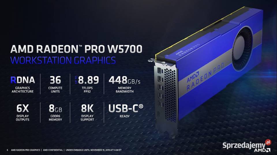 Karta graficzna AMD Radeon Pro W 5700 Plomba 8GB małopolskie