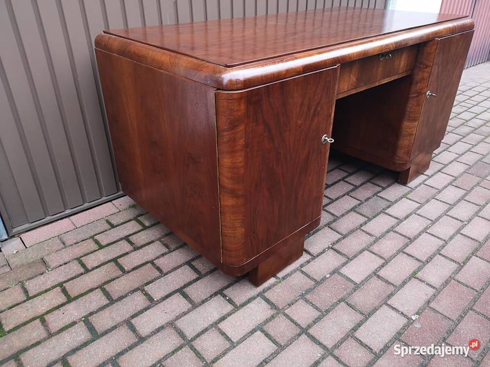 Biurko ARTDECO Orzech Zgrabne Stare Antyk Swarzędz