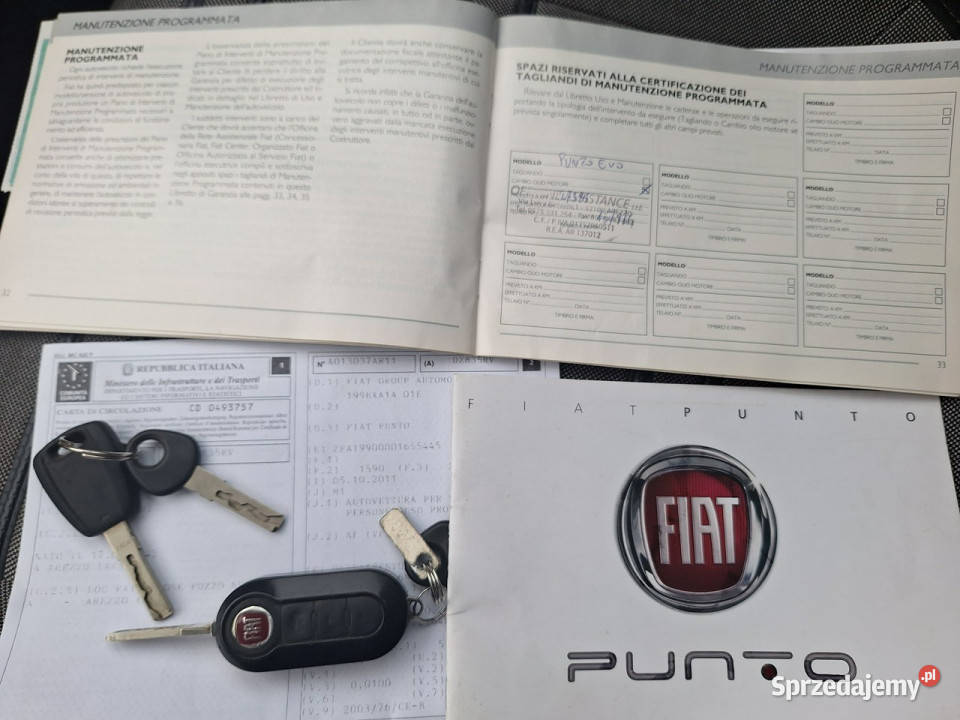 Fiat Punto Evo ŁADNY 5drzwi KLiMAtyzacja 2kpl 65KM Olsztyn