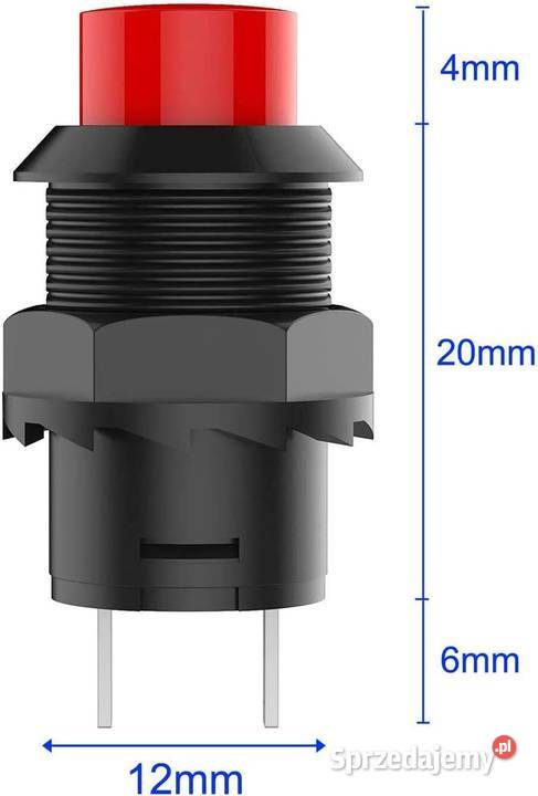 RUNCCIYUN 14 sztuk 12mm Momentary Push Button Zawiercie