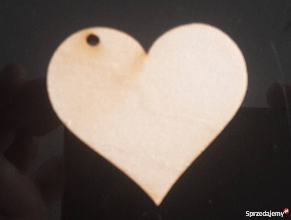 Serce drewniane wycięte ze sklejki 2mm do Piaseczno